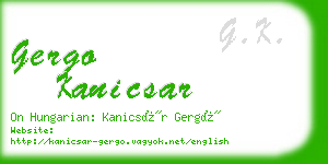 gergo kanicsar business card